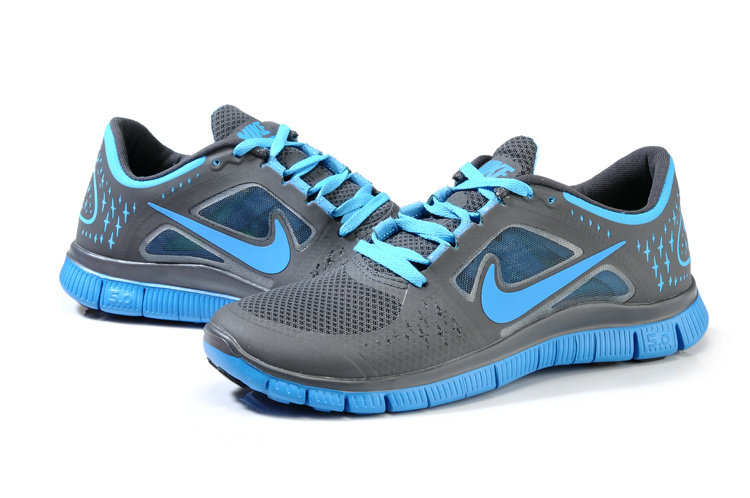 Hot Nike Free5.0 Men Shoes Dodgerblue/Gray